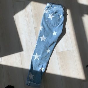 Distressed star jeans